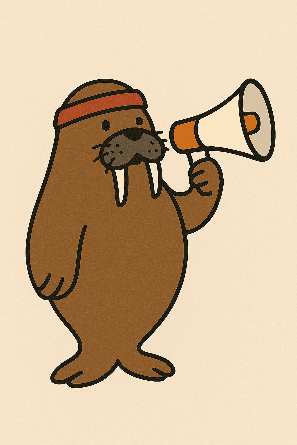 Walrus with megaphone